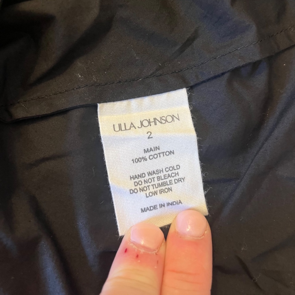 Black Ulla Johnson dress, size 2, beautiful detailing, NEVER WORN - Picture 6 of 6